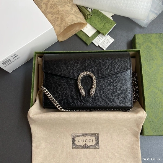 First bag ru mini leather bag Dionysus Gucci chain 0810